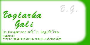 boglarka gali business card